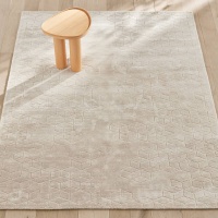 Ковер Tencel с резными узорами Shahin 120 x 180 см бежевый AM.PM  фото, kupilegko.ru